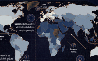 Еще по одной: все страны мира по потреблению алкоголя на душу населения