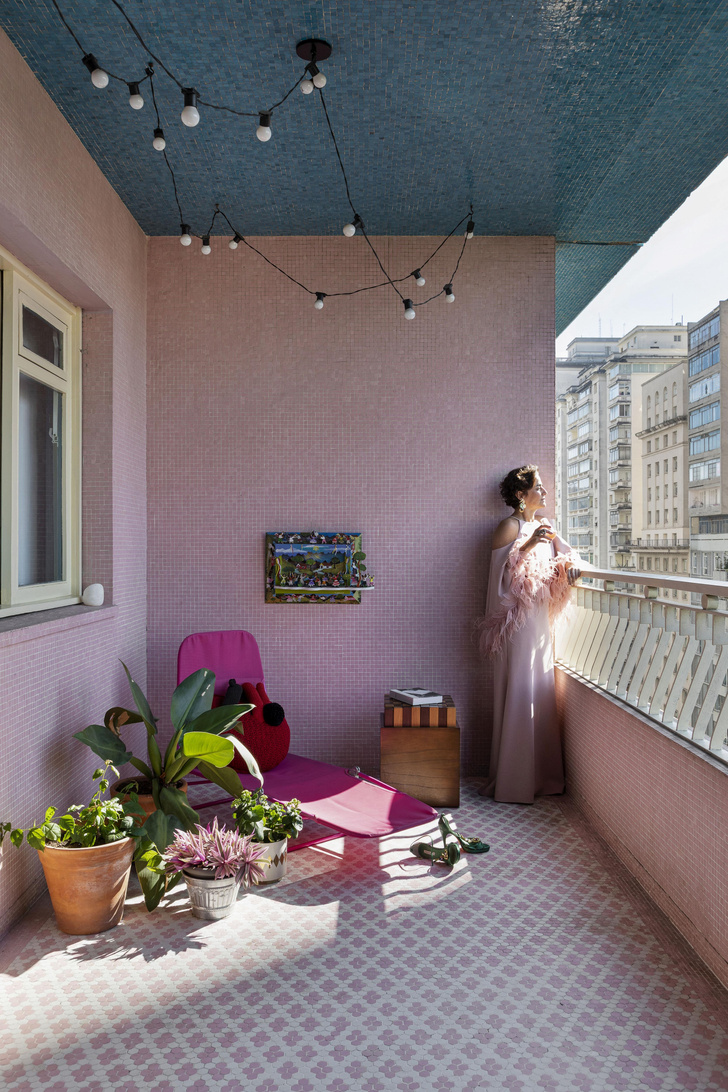 Красочная квартира с коллекцией винтажа в центре Сан-Паулу