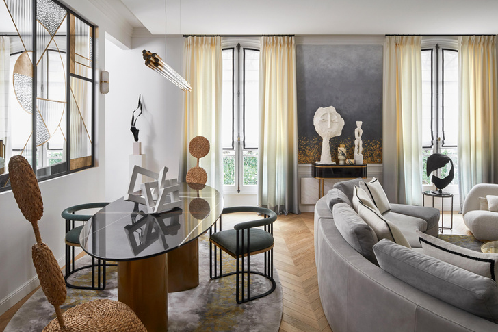 Квартира с элементами нового ар-деко в Париже