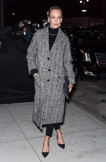 Ума Турман в Нью-Йорке | marieclaire.ru
