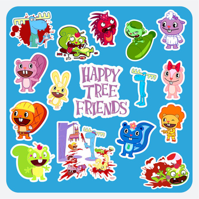 Наклейки-стикеры "Happy Tree Friends" 16шт.