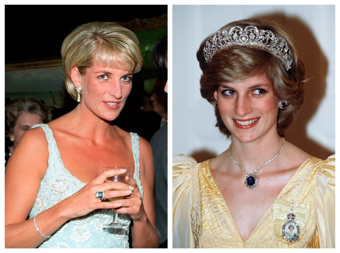 Принцесса Диана на приеме Christies в помощь кризисному фонду СПИДа и онкологическому фонду Королевской больницы Марсдена, 2 июня 1997; Уэльская на приеме в Доме правительства, Канберра, Австралия, 24 марта 1983 | marieclaire.ru