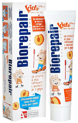 Зубная паста Biorepair Kids Peach с экстрактом персика, от 0 до 6 лет