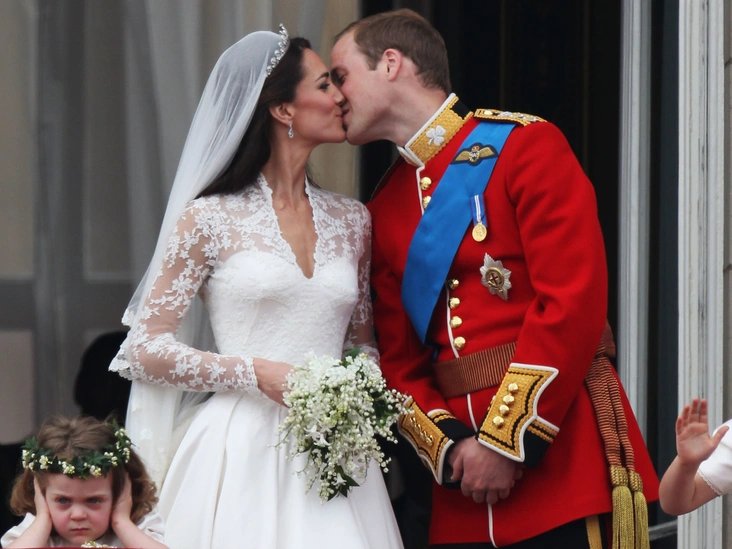 Грейс ван Катсем на балконе Букингемского дворца на свадьбе принца Уильяма и Кейт Миддлтон, 29 апреля 2011