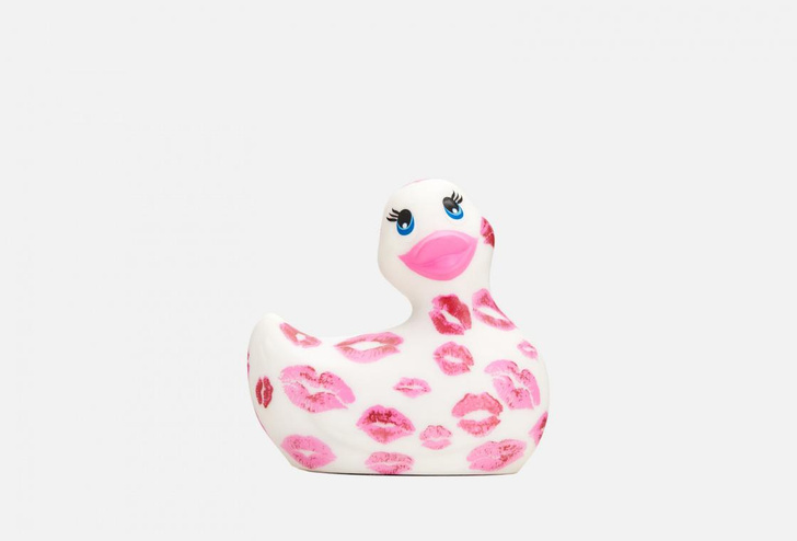 Вибратор-уточка Big Teaze Toys Duck I Rub My Duckie 2.0 White and Pink