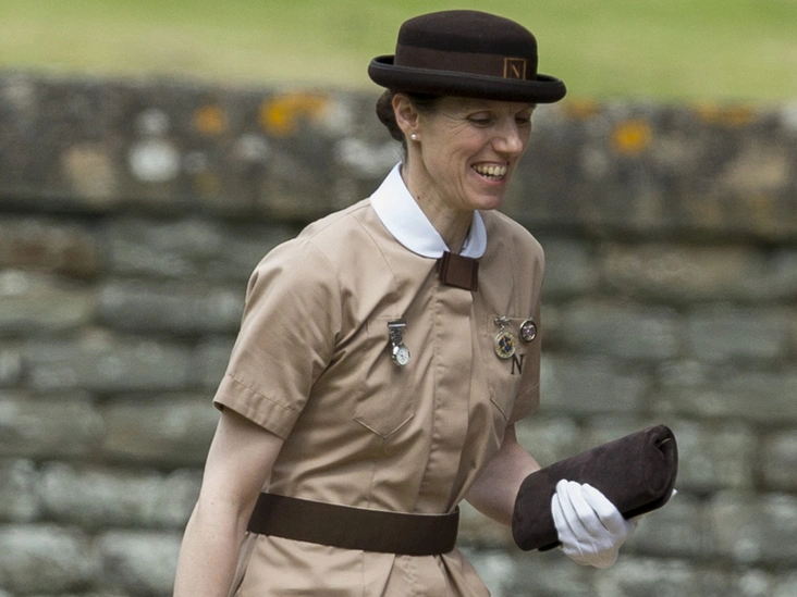 Мария Борралло присматривает за детьми Кембриджских на свадьбе Пиппы Миддлтон и Джеймса Мэтьюза, 20 мая 2017