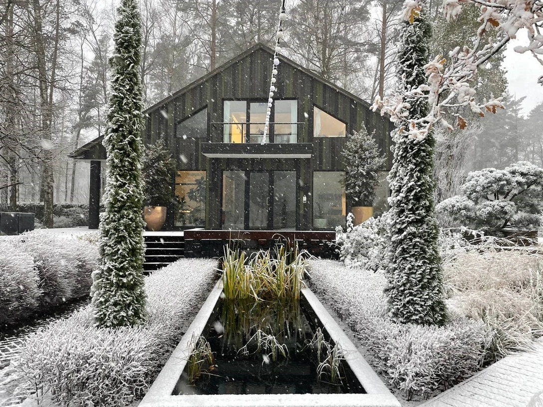 Вопросы читаталей: стряхивать или нет снег с растений в саду? | Источник: Ландшафтное бюро МОХ