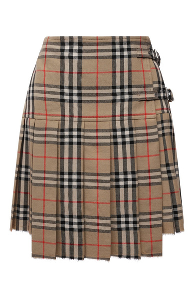 Женская бежевая шерстяная юбка BURBERRY — купить в интернет-магазине ЦУМ, арт. 8025832