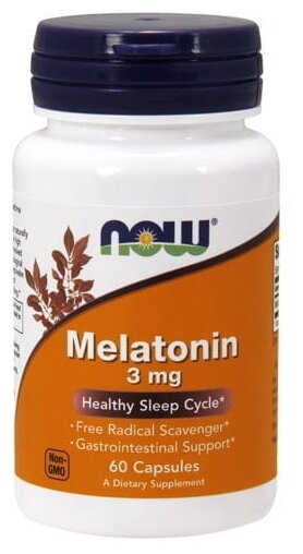 Капсулы NOW Melatonin 3 мг