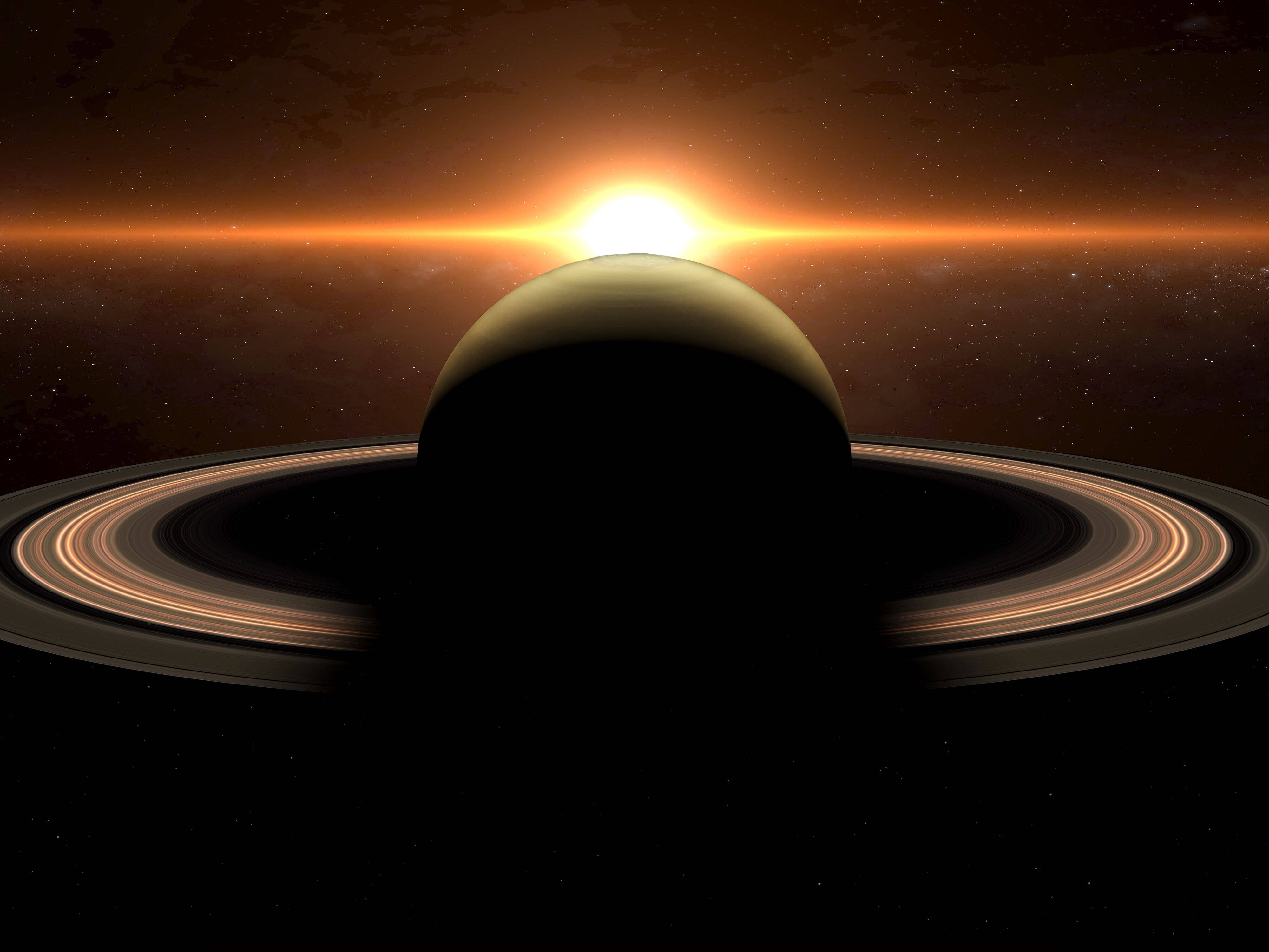 Сатурн внутри планеты