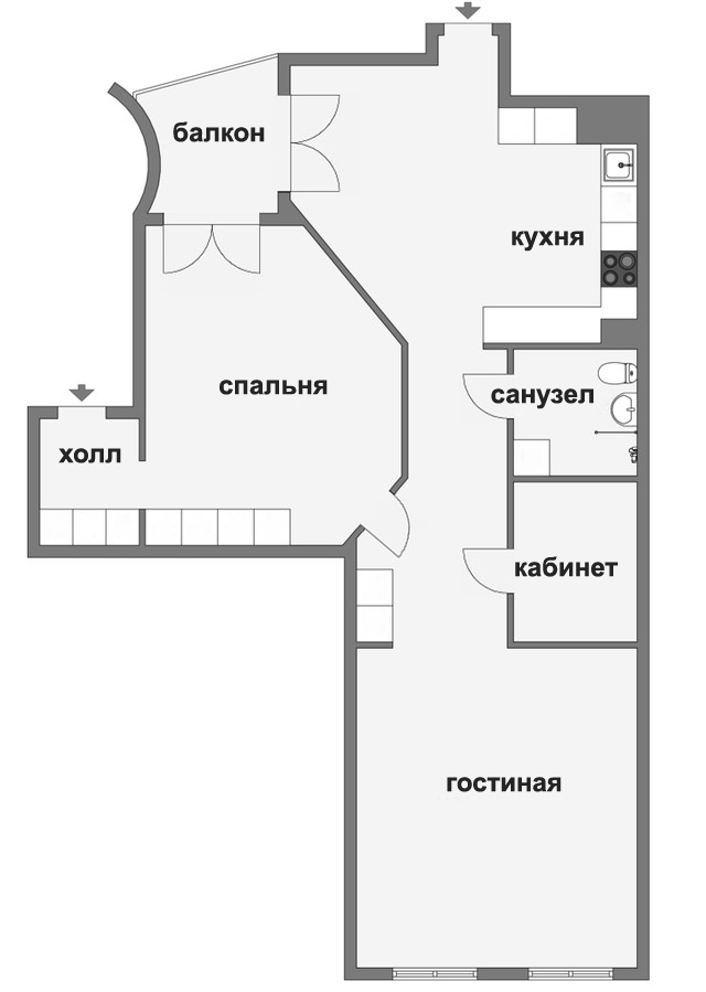 Квартира творческой пары в Стокгольме