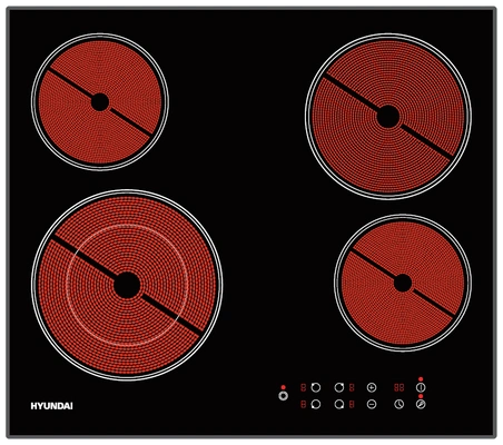 Встраиваемая варочная панель электрическая Hyundai HHE 6485 BG 