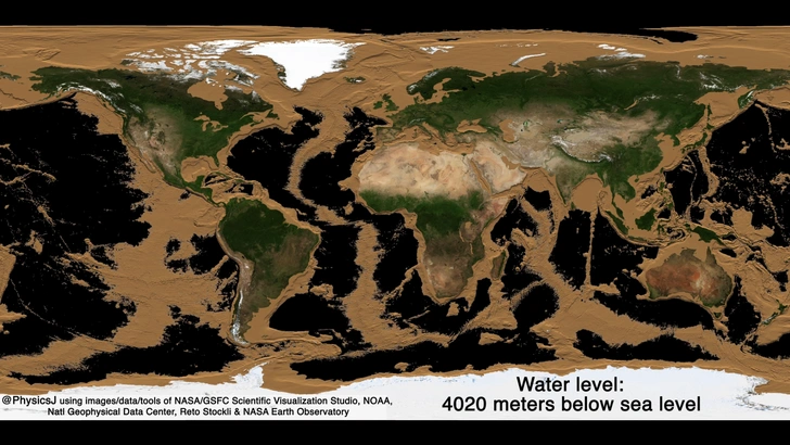 Осушить океаны: как отступление воды изменит облик планеты
