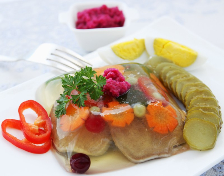 Порционное заливное из говяжьего языка с желатином рецепт с фото пошагово