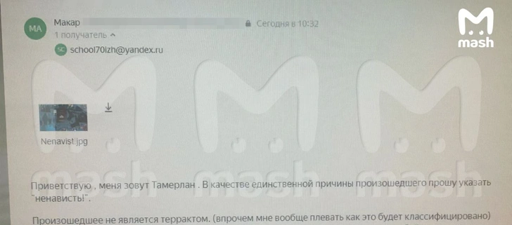 «У меня билет в один конец»: снайпер по имени «Ненависть» прислал предупреждение в школу, но никто не отреагировал