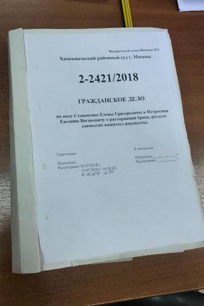 Сегодня началось слушание по делу о разводе и разделе имущества Степаненко и Петросяна | Источник: Вероника Григоренко