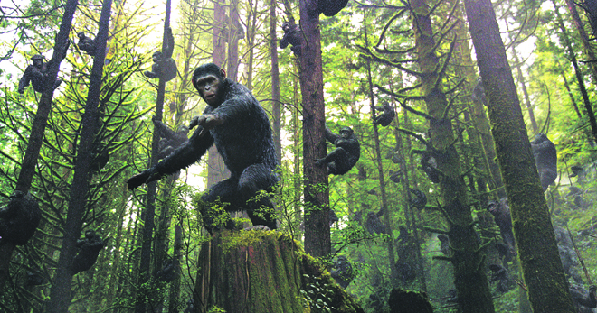 кадр из фильма «Планета обезьян: Революция»