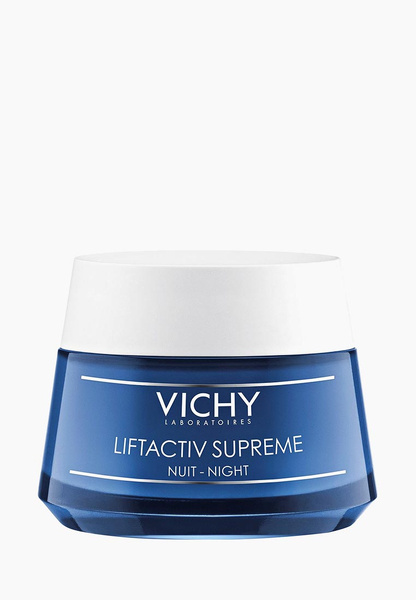 Крем для лица Vichy LIFTACTIV Supreme ночной, против морщин и для упругости кожи, 50 мл, цвет: белый, VI055LWTXP45 — купить в интернет-магазине Lamoda