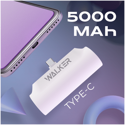 Внешний аккумулятор Power Bank 5000 mAh WALKER WB-950 mini, разъем TYPE-C