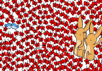 Художник спрятал 3 сердца среди сотен бабочек. Сумеете отыскать?