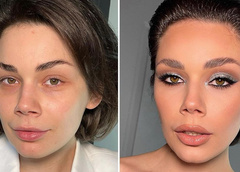 Фантастические преображения: 8 реальных фото девушек до и после макияжа
