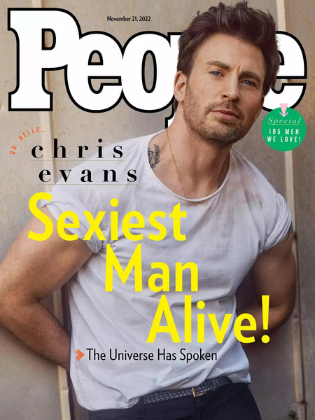 Крис Эванс оказался самым сексуальным мужчиной по версии журнала People