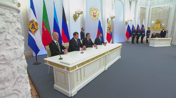 Полный текст обращения Путина на церемонии принятия ДНР, ЛНР, Херсонской и Запорожской областей