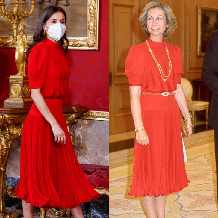 Мадридские тайны: зачем королева Летиция надела блузу и юбку королевы Софии 80-х годов