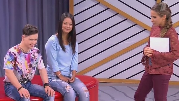 Влад Ситдиков и Мария Сиротинская в эфире передачи Первого канала