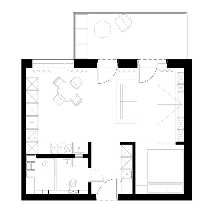 Маленькая квартира в Минске 45 м²