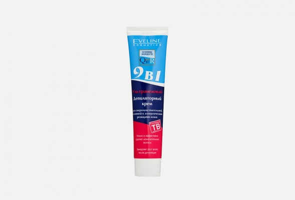 Депилятор-крем 9в1 ультранежный Eveline Coenzyme of youth Q10 plus R