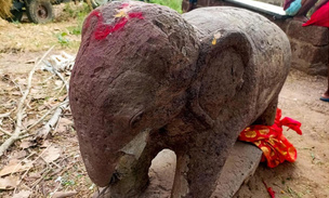Немного младше Будды: посмотрите, какого слоненка нашли археологи в Индии, статуе 2300 лет