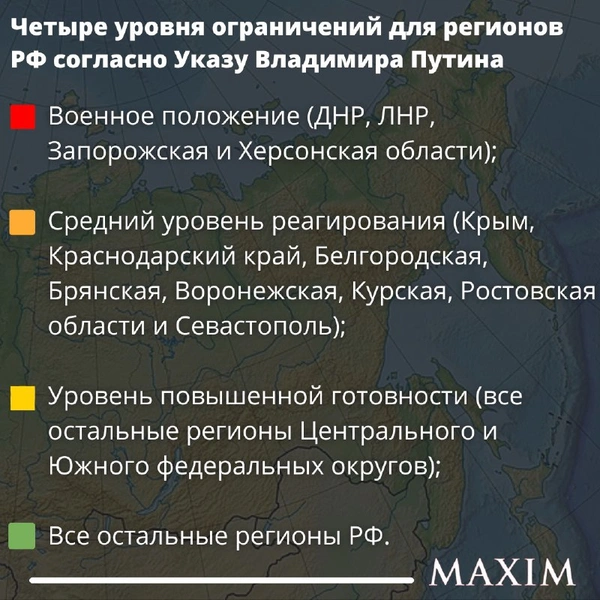 Что означают базовый, средний и повышенный уровни готовности, которые ввел президент РФ