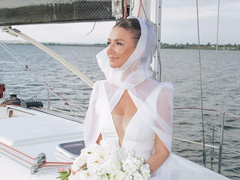 В белом платье, но без фаты: Елена Блиновская в третий раз вышла замуж