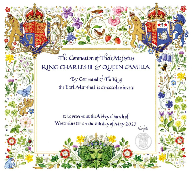 Тайный шифр: 10 скрытых деталей, которые никто не заметил на коронационных приглашениях Карла III и Камиллы