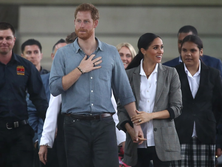 Герцог и герцогиня Сассекские во время визита в Австралию, 17 октября 2018