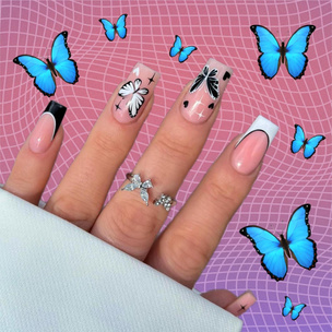 10 самых красивых и модных идей маникюра с бабочками 🦋