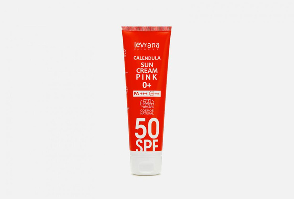 Солнцезащитный крем для лица и тела 50SPF Levrana Calendula PINK 0+ 