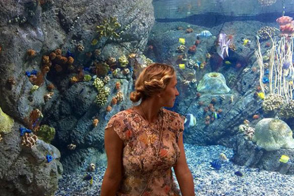Марика сходила в аквариум после рождения второго ребенка
