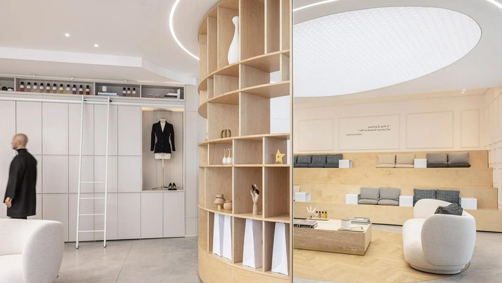 Шоурум Dior в Тель-Авиве с мебелью из фанеры: проект KOT Architects