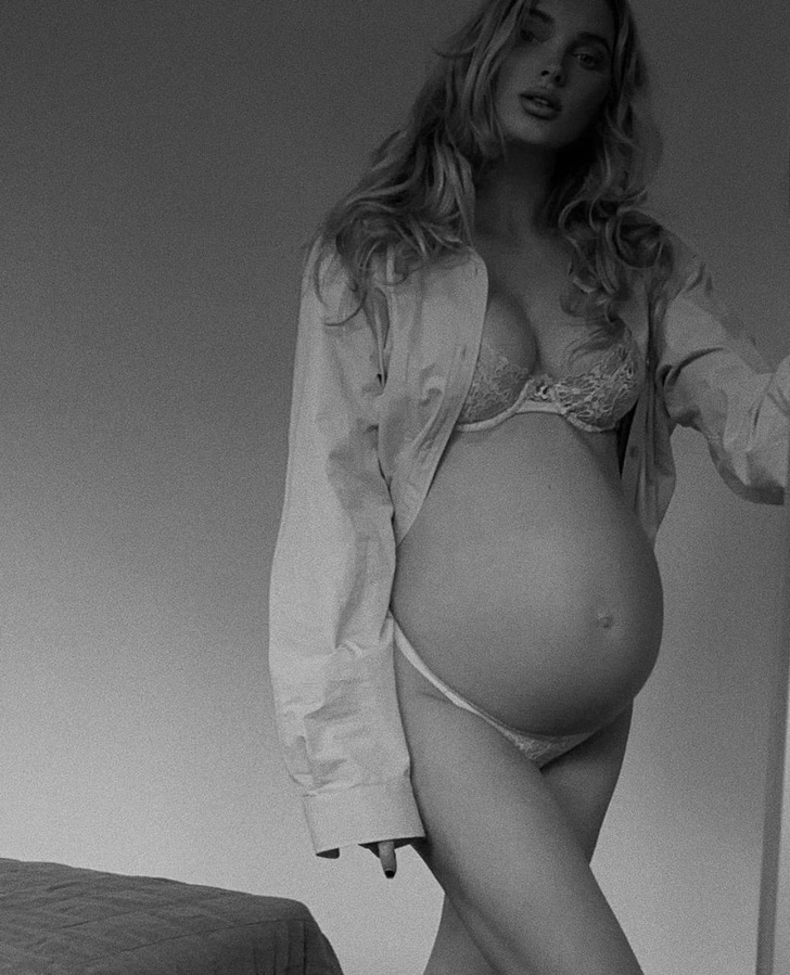 Великая красота: беременная Эльза Хоск в белье и рубашке бойфренда