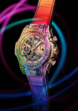 Радужная новинка: Hublot представил часы Big Bang Unico Full Baguette Rainbow