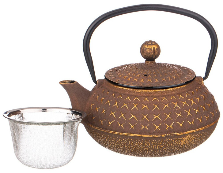 Lefard, заварочный чайник чугунный, латте с эмалированным покрытием внутри, 680 мл