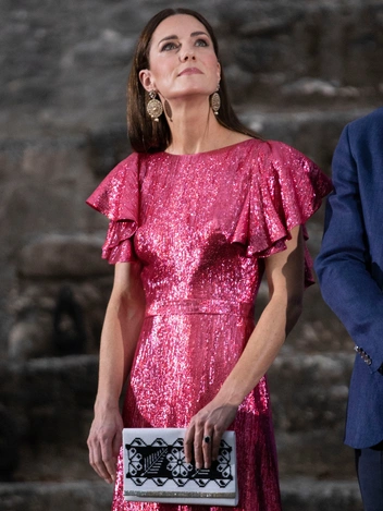 Герцогиня Кэтрин на приеме, устроенном генерал-губернатором Белиза, 21 марта 2022