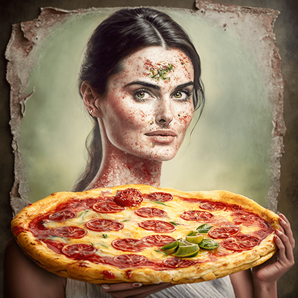 Нейросеть показала, как бы выглядели пиццы, если бы они были людьми — фото