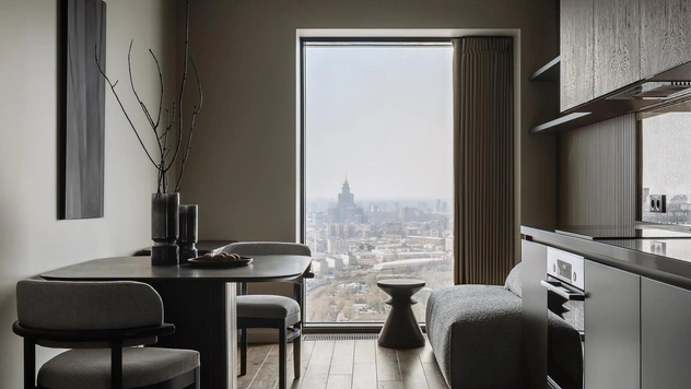 Маленькая квартира 35 м² на 50-м этаже с видом на Москву