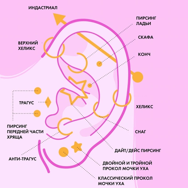 Гид по пирсингу ушей: больно ли бить и как выбрать правильное место
