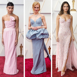 Принцессы «Оскара»: самые красивые пастельные платья на ковровой дорожке — от Зои Кравиц до Николь Кидман