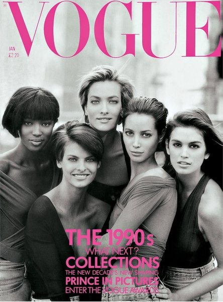 Январская обложка Vogue, 1990 год