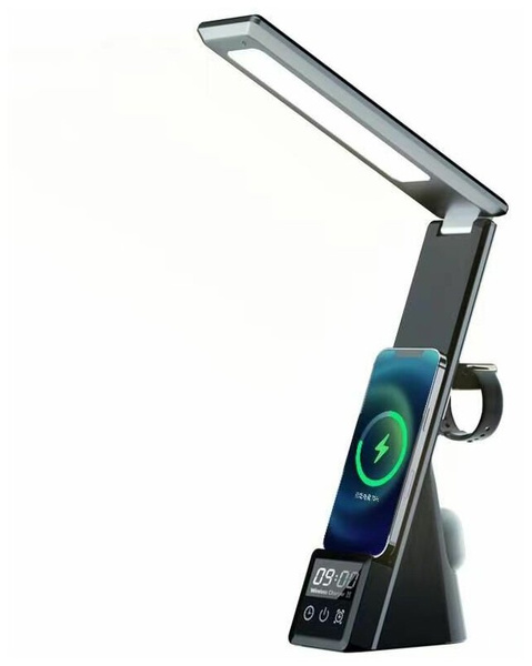 Лампа настольная с беспроводной зарядкой и часами-будильником Rapture Smart Lamp 